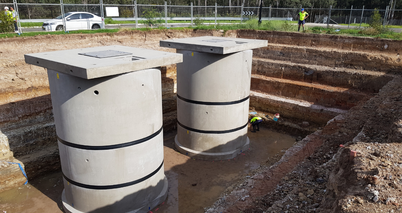 concrete pump stations in ground