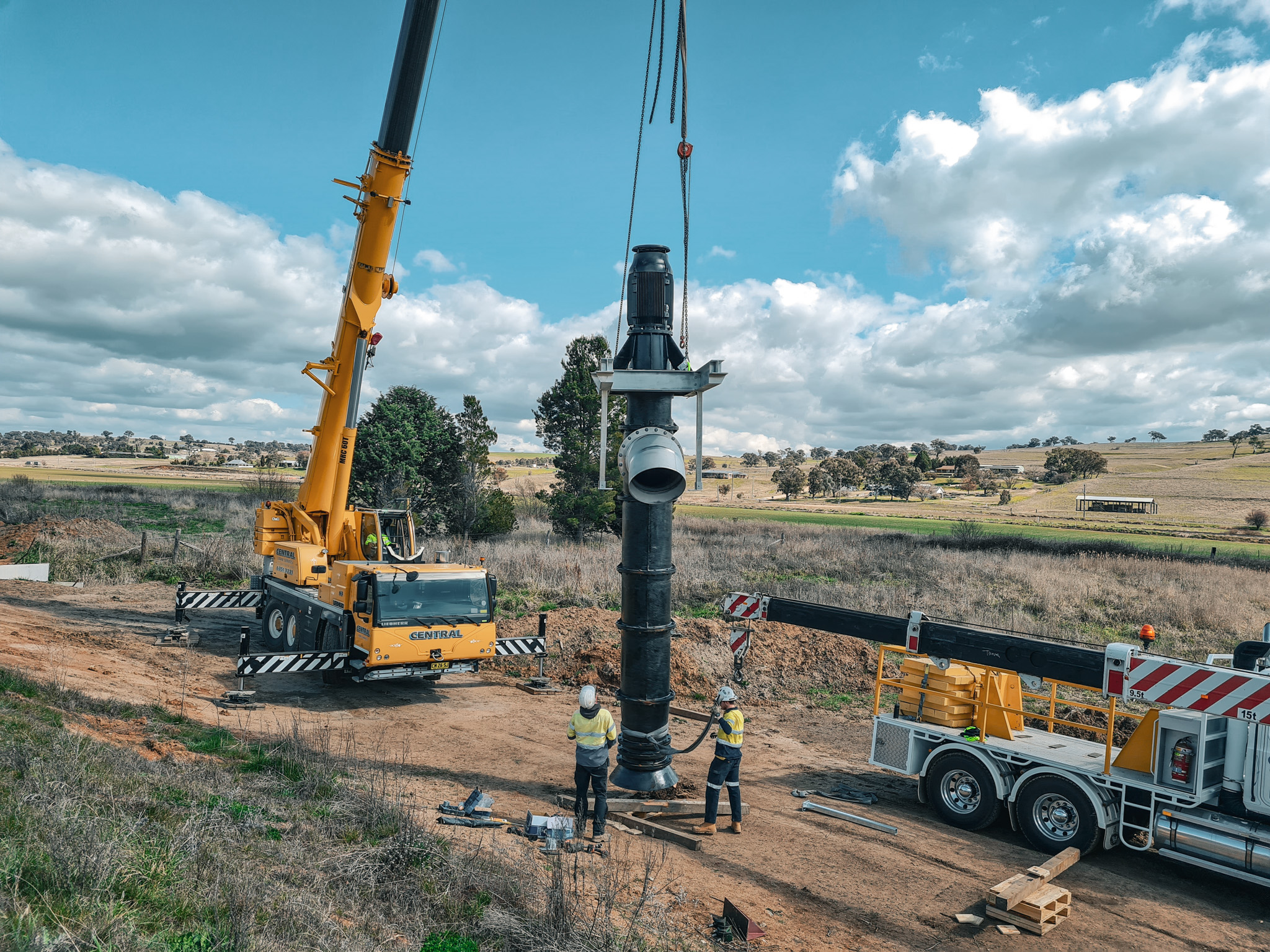 Flood Levee Pump Station Install