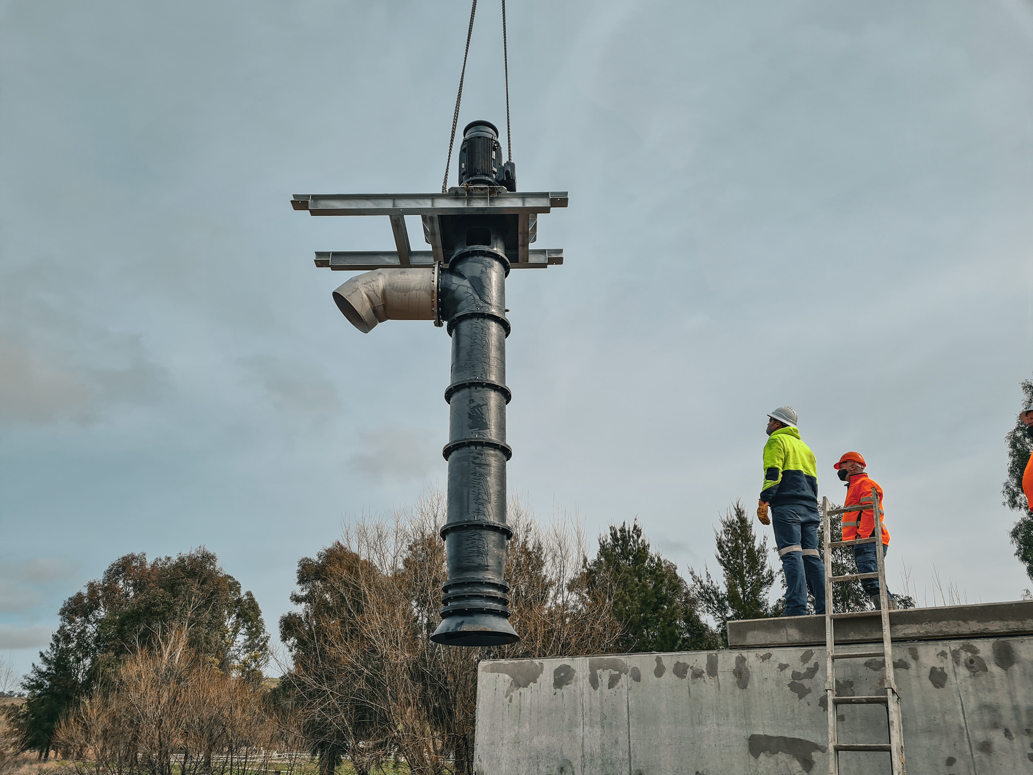 Flood Levee Pump Station Install