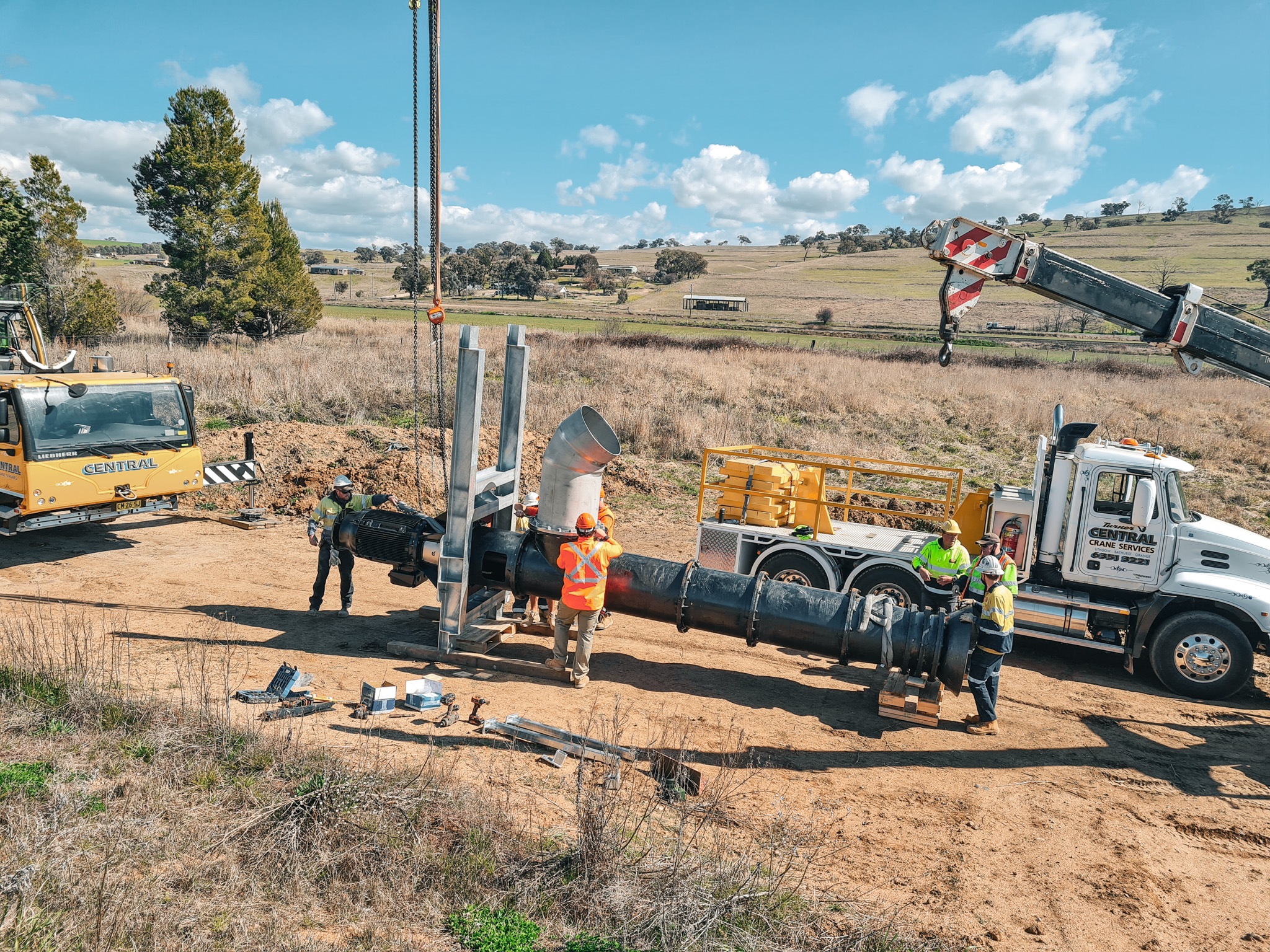 Flood Levee Pump Station Install