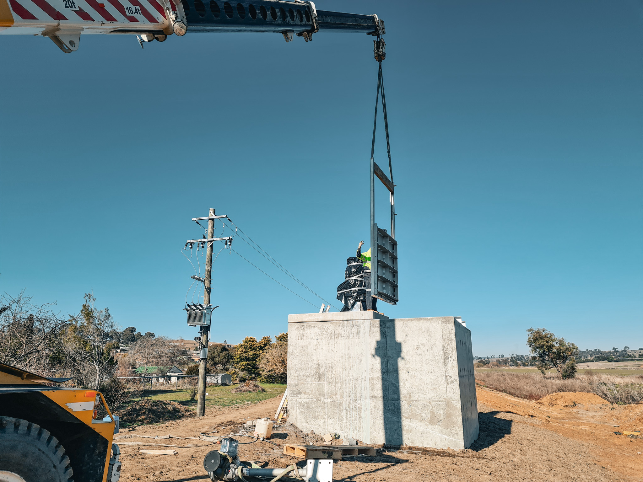 Flood Levee Pump Station Install