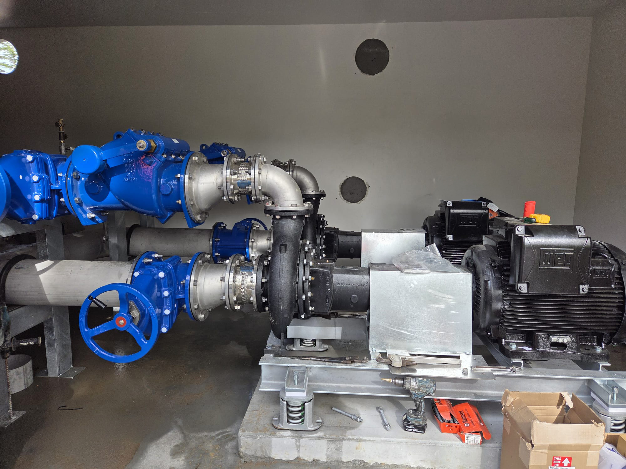 Water Transfer Pump Station Pump Room Construction