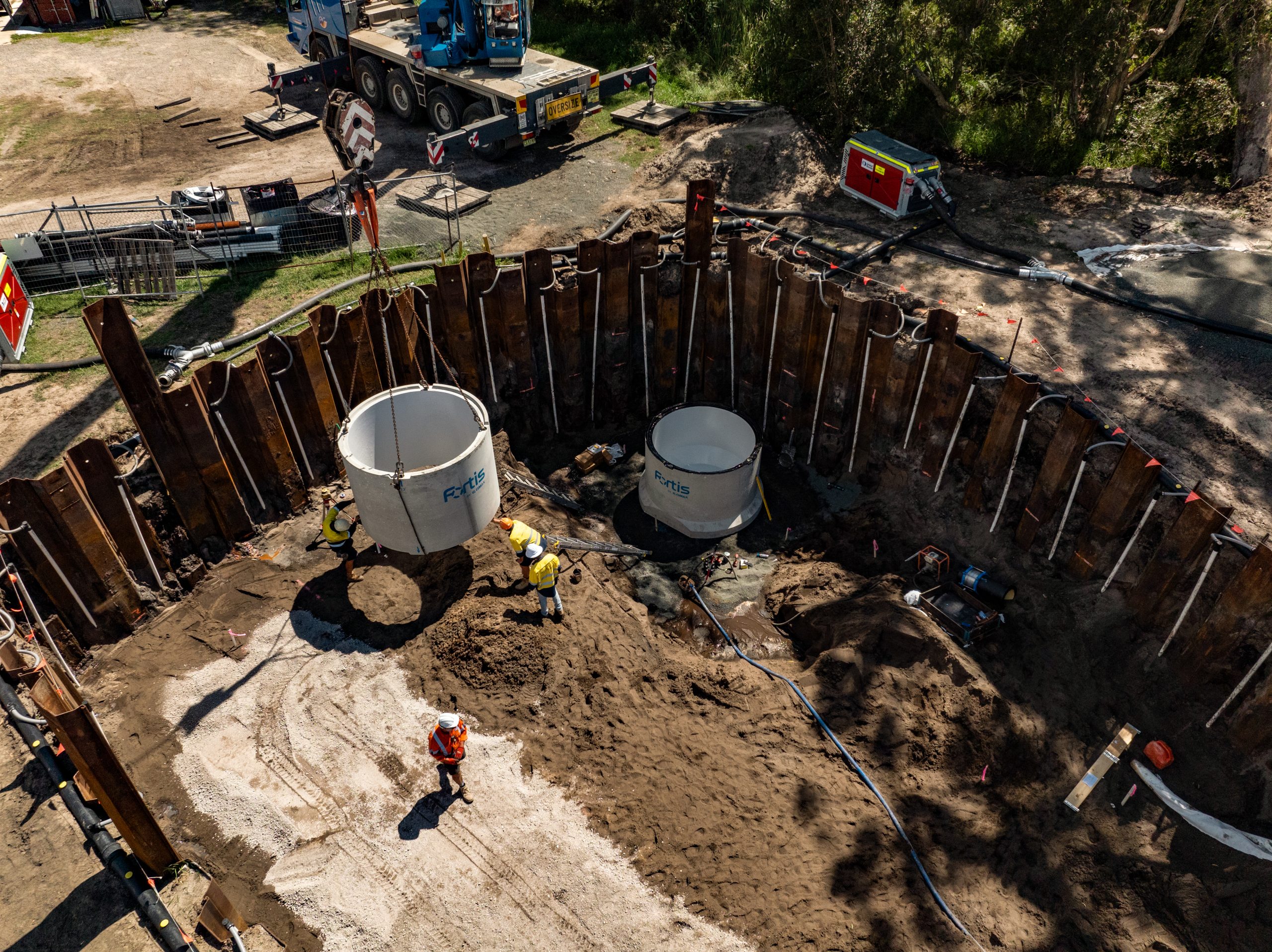 Precast Sewer Pump Station for 650 Lots at Fern Bay, NSW