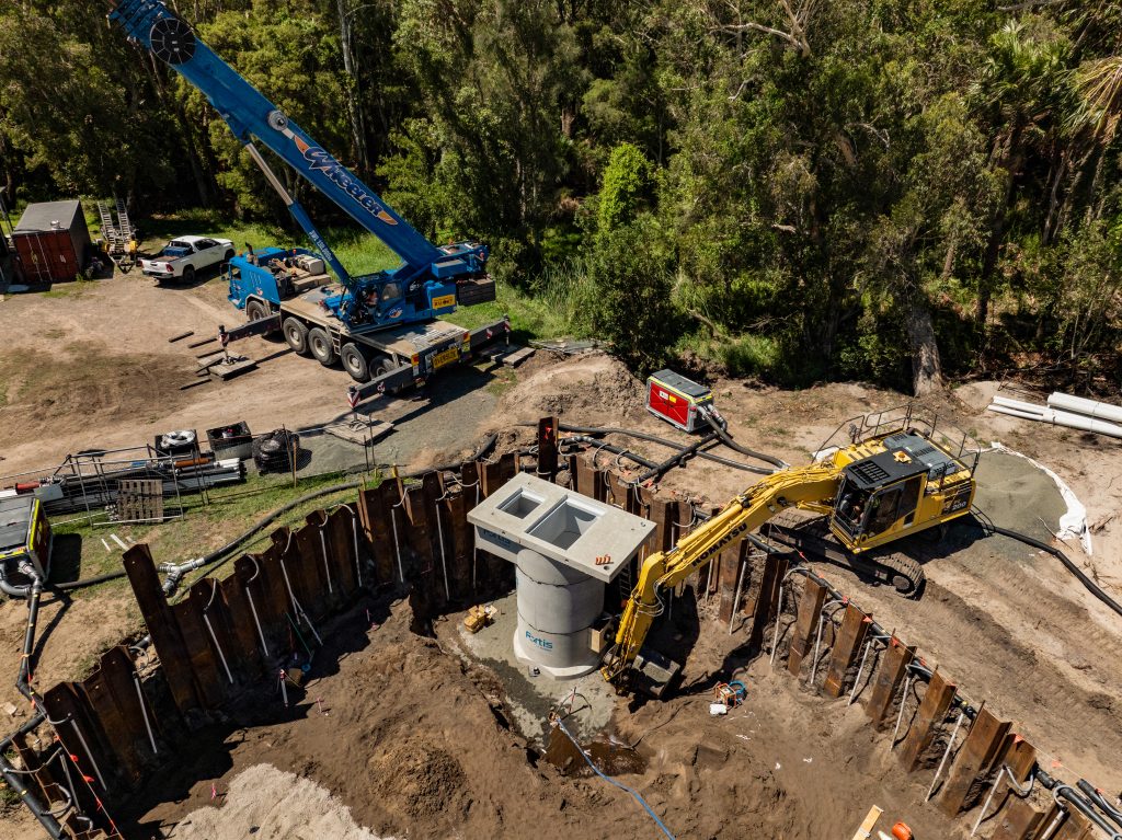 Precast Sewer Pump Station for 650 Lots at Fern Bay, NSW