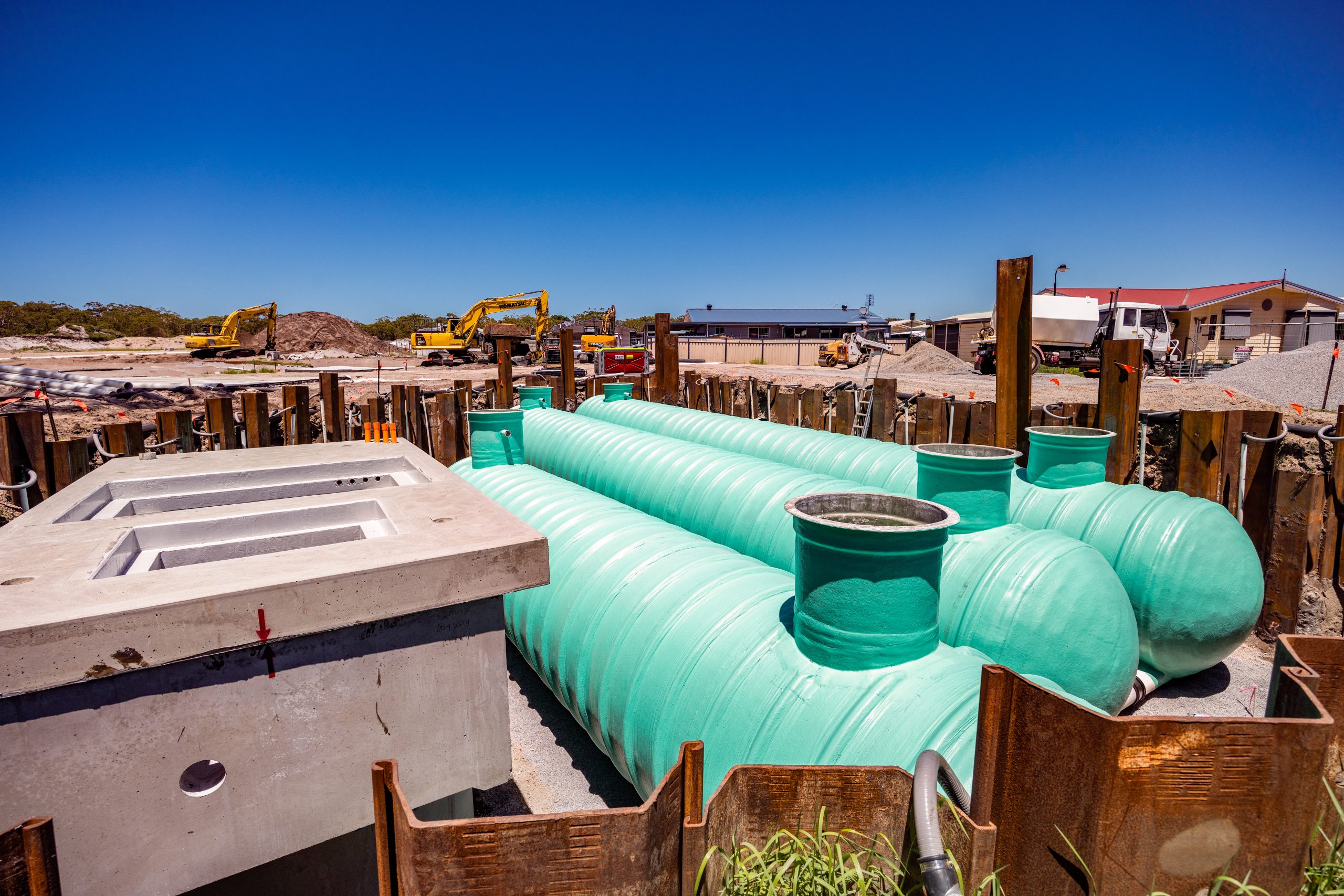 Precast Sewer Pump Station for 650 Lots at Fern Bay, NSW