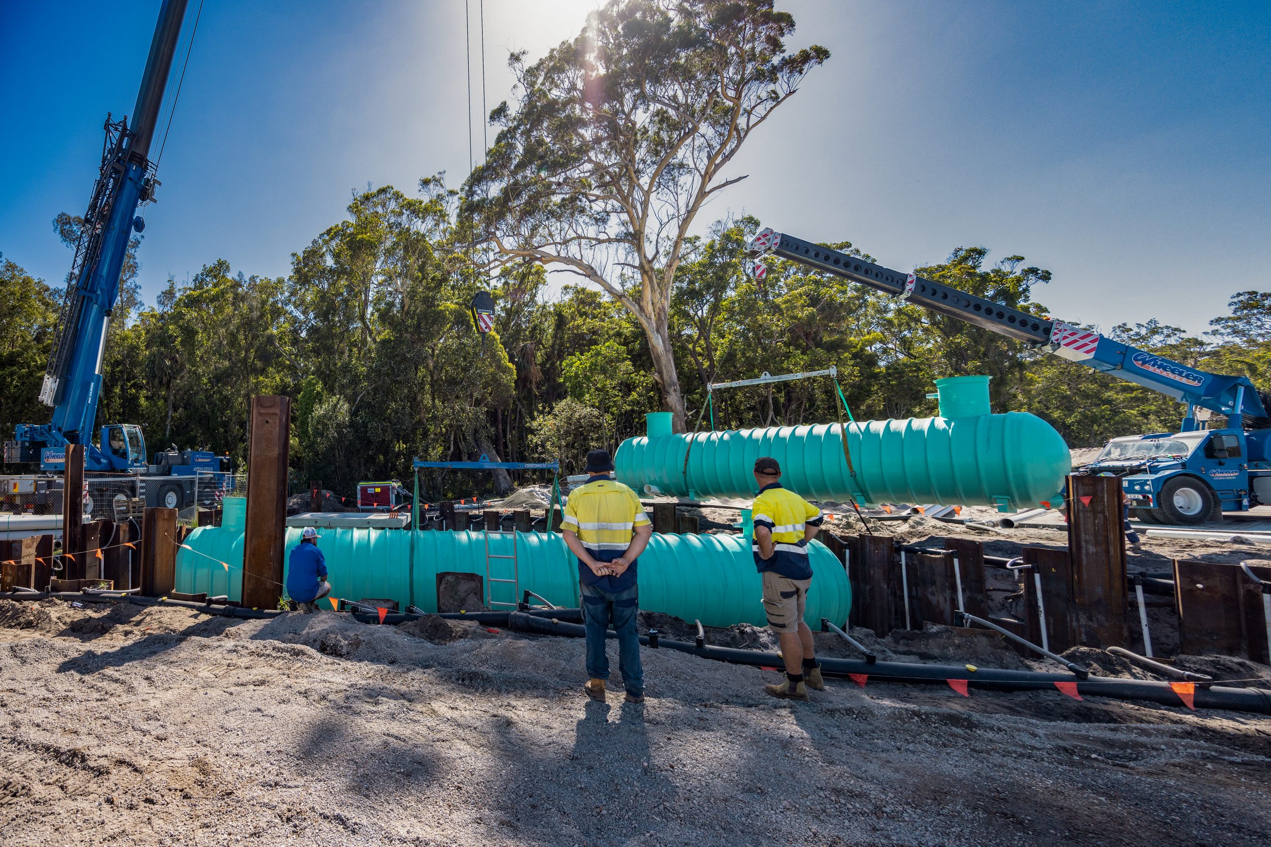Precast Sewer Pump Station for 650 Lots at Fern Bay, NSW